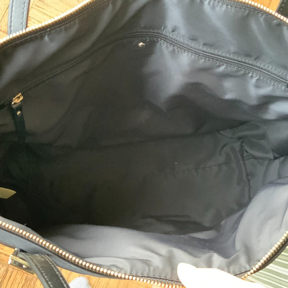 Perfect for Spring! Kate Spade Watson Lane Embroidered Maya Black Nylon Tote - Picture 4 of 4